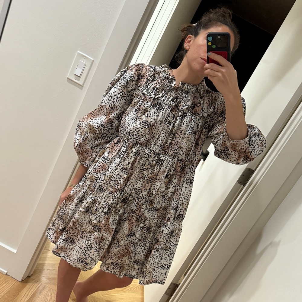 Leopard print oversized sea dress